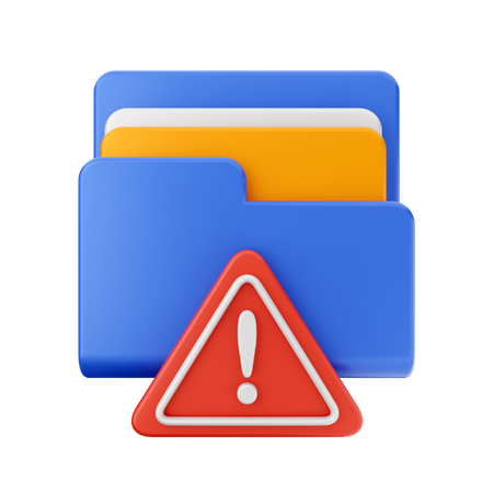 Folder Warning  3D Icon