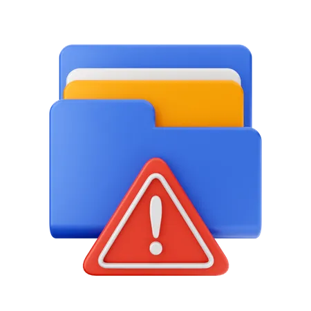 Folder Warning  3D Icon