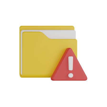 Folder Warning  3D Icon