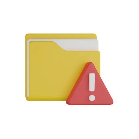 Folder Warning  3D Icon