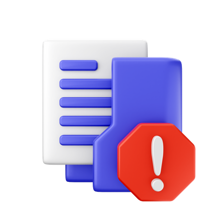 Folder Warning  3D Icon