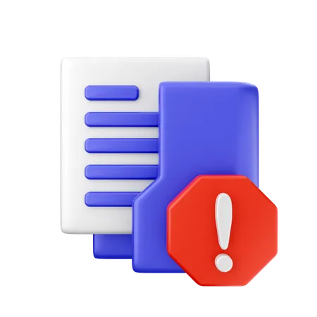 Folder Warning  3D Icon