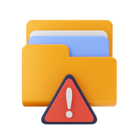 Folder Warning  3D Icon