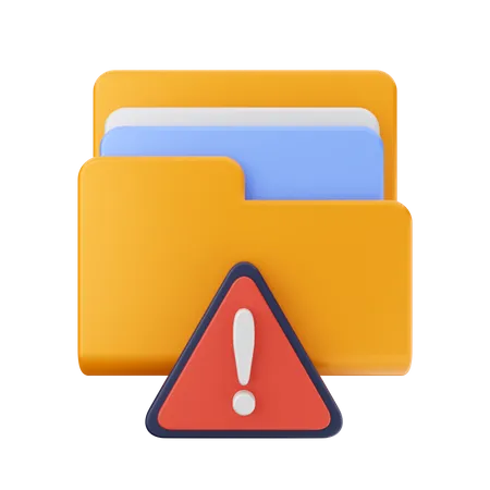 Folder Warning  3D Icon