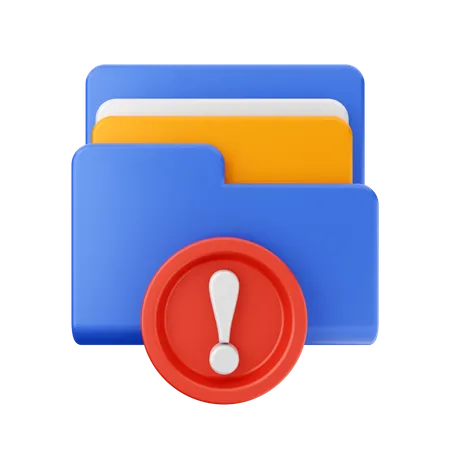 Folder Warning  3D Icon