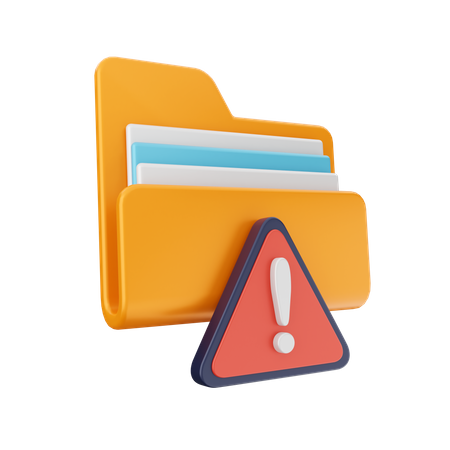 Folder Warning  3D Icon