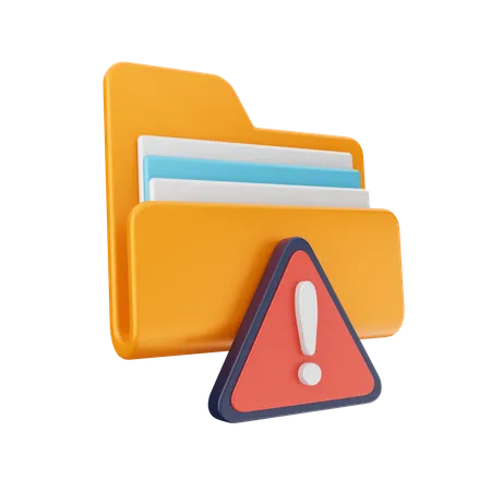 Folder Warning  3D Icon