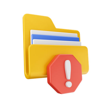 Folder Warning  3D Icon