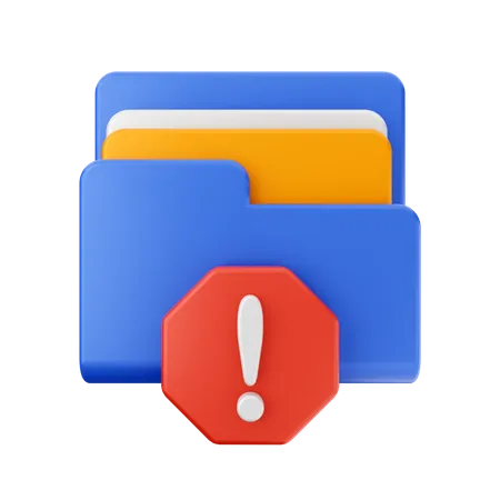 Folder Warning  3D Icon