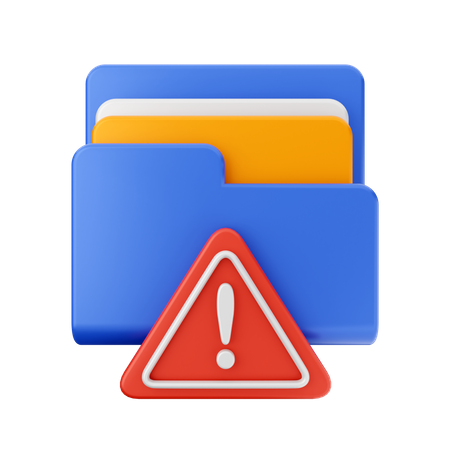 Folder Warning 3D Icon