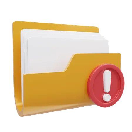 Folder Warning  3D Icon