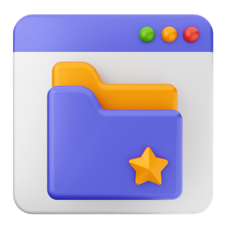 フォルダのウェブサイト  3D Icon