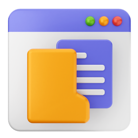 フォルダのウェブサイト  3D Icon