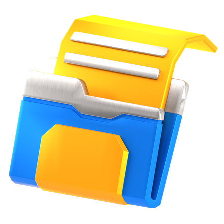 Folder With Files  3D Icon