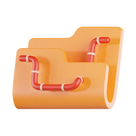 Folder Worm  3D Icon