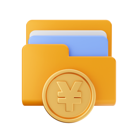 Folder yen  3D Icon