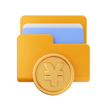 Folder yen  3D Icon