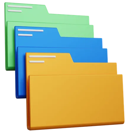 Folders  3D Icon