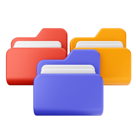 Folders  3D Icon