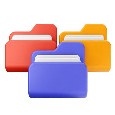 Folders  3D Icon