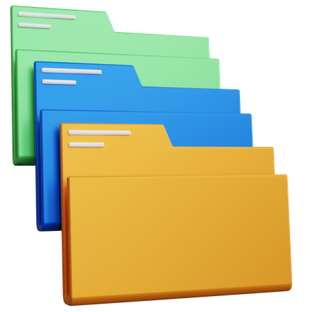 Folders  3D Icon