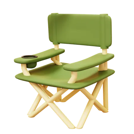 Folding Camping Chair  3D Icon