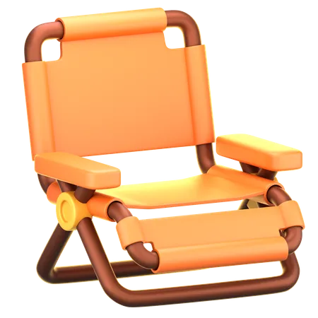 Folding Chair 3 D Illustration 3D Icon