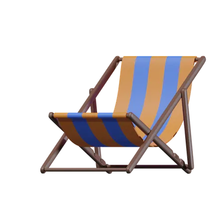 Folding Chair 3D Icon
