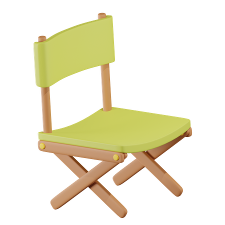 Folding Chair 3D Icon