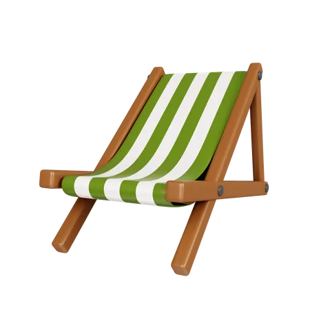 3 D Leisure Chair Elements For Camping Hiking Summer Camp Traveling Trip Icon Isolated On White Background 3 D Rendering Illustration Clipping Path 3D Icon
