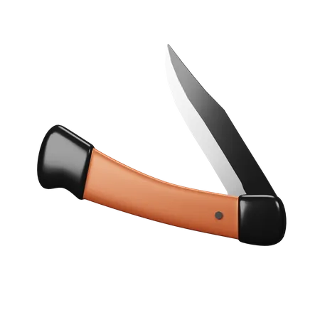 Folding Knife  3D Illustration