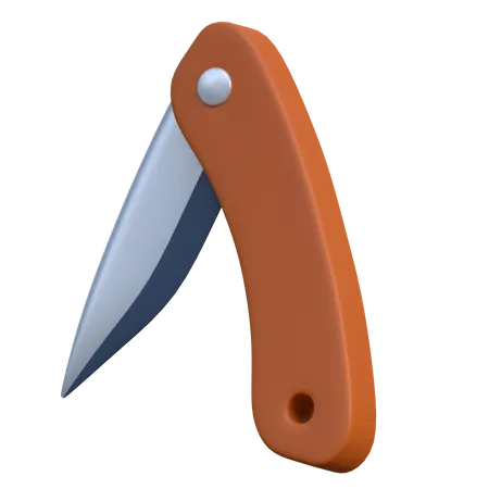 Folding Hand Knife Icon Outdoor Hiking 3 D Illustration 3D Icon