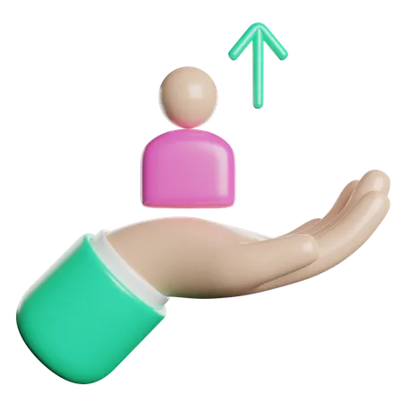 Folgen Sie uns-Button  3D Icon