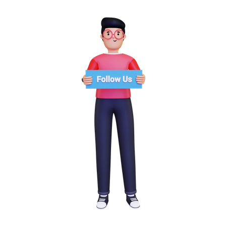 Folgen Sie uns Marketing  3D Icon