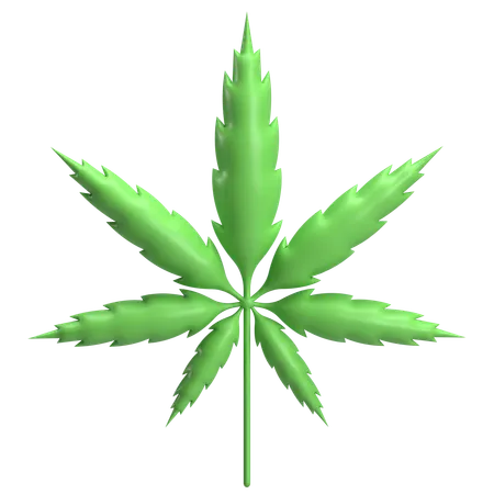 Folha de cannabis  3D Icon