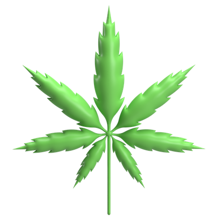Folha de cannabis  3D Icon