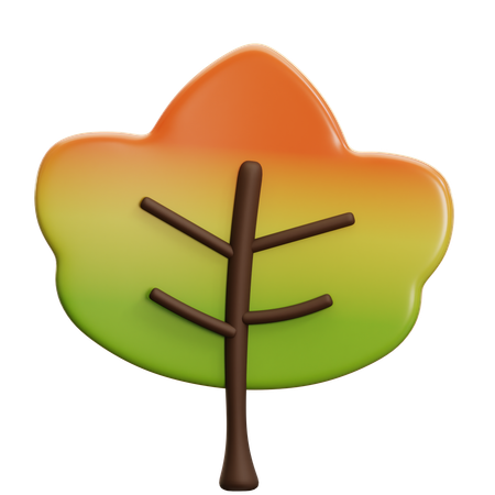 Folha de Carvalho  3D Icon