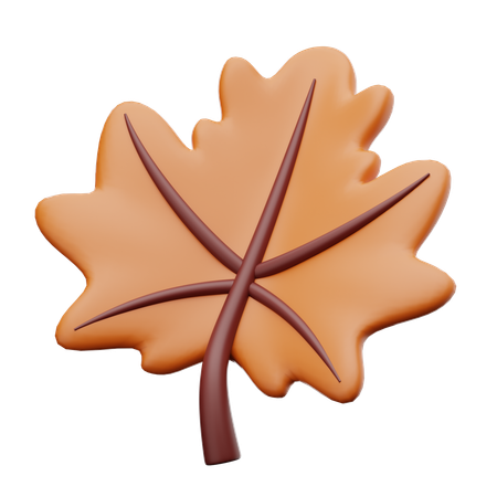 Folha de Carvalho  3D Icon