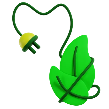 Folha Ecológica  3D Icon