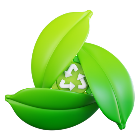 Reciclagem de folhas  3D Icon