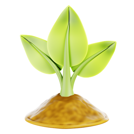 Folha verde  3D Icon