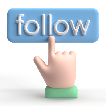 Follow  3D Icon