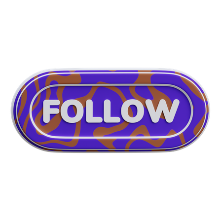 Follow Button  3D Icon