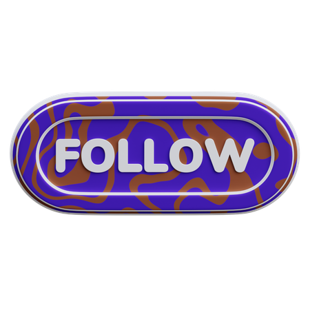 Follow Button  3D Icon