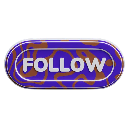 Follow Button  3D Icon