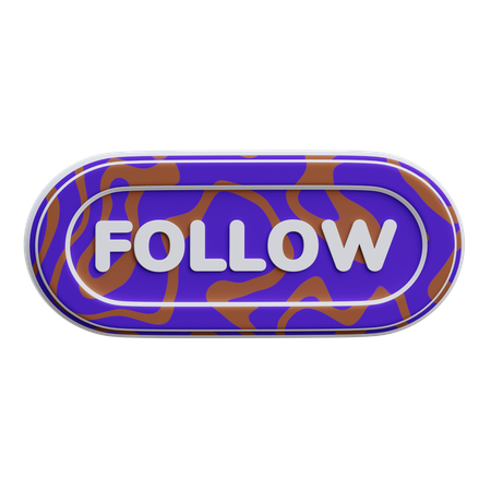 Follow Button  3D Icon