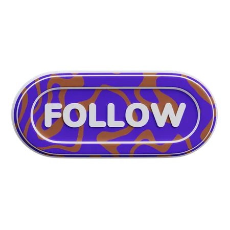 Follow Button  3D Icon