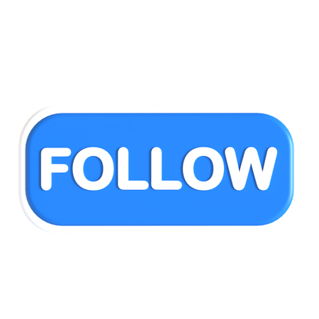 Follow Button  3D Icon