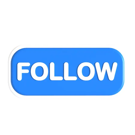 Follow Button  3D Icon