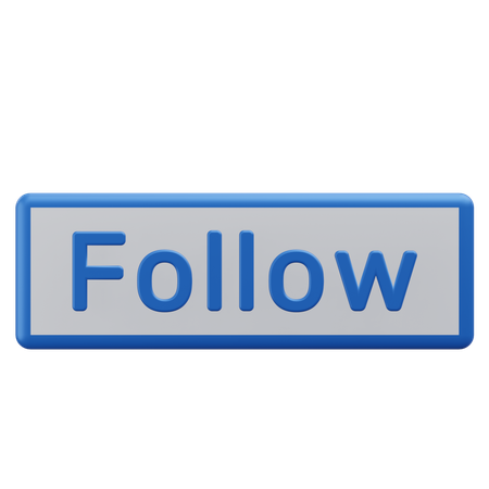 Follow Button  3D Icon